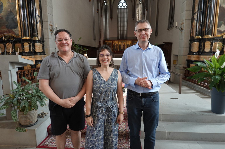 3 diplômés pour le Jura pastoral |de gauche à droite : Diego Valera, Mélanie Etienne Merçay et Jacek Mackowiak