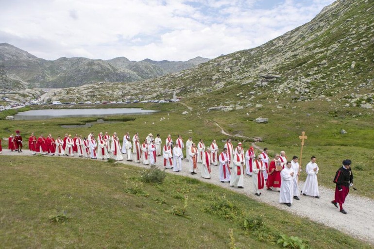 Extraits des messes du 1er août au col du St-Gothard des années précédentes. / © Bruno Boccaletti (RSI)